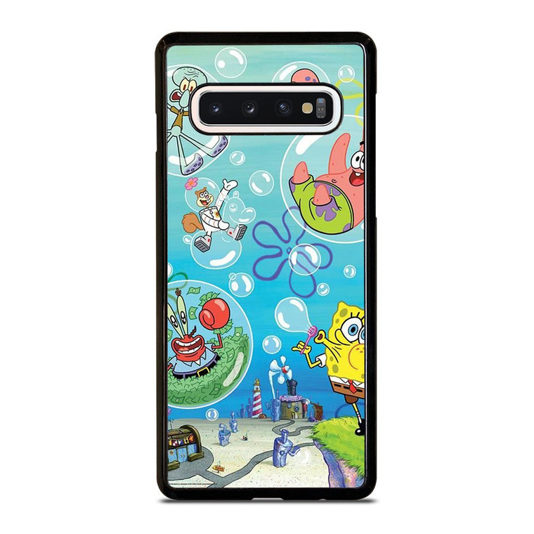 SPONGEBOB AND FRIENDS BUBBLES Samsung Galaxy S10 Case Cover