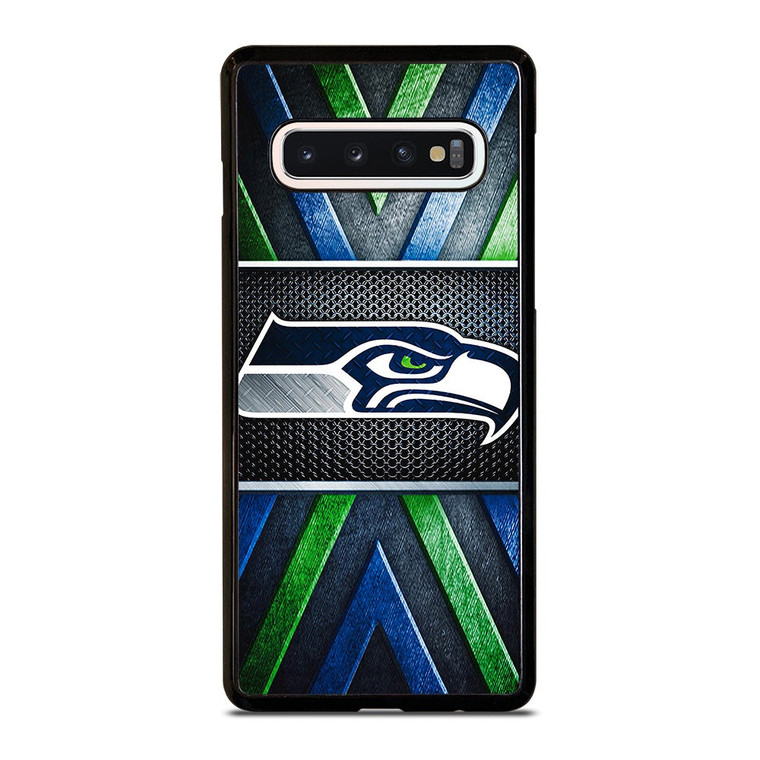 SEATTLE SEAHAWKS METAL LOGO Samsung Galaxy S10 Case Cover