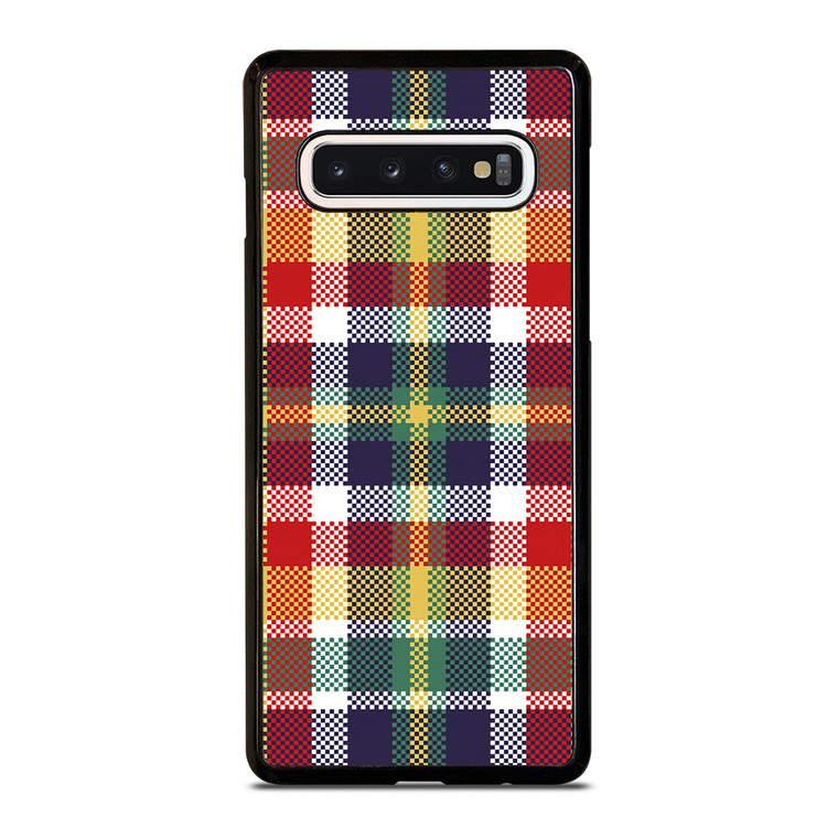 PIXELIZED TARTAN PATTERN Samsung Galaxy S10 Case Cover