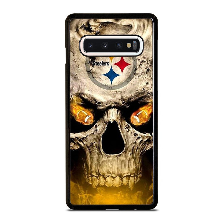 PITTSBURGH STEELERS FOOTBALL SKULL Samsung Galaxy S10 Case Cover