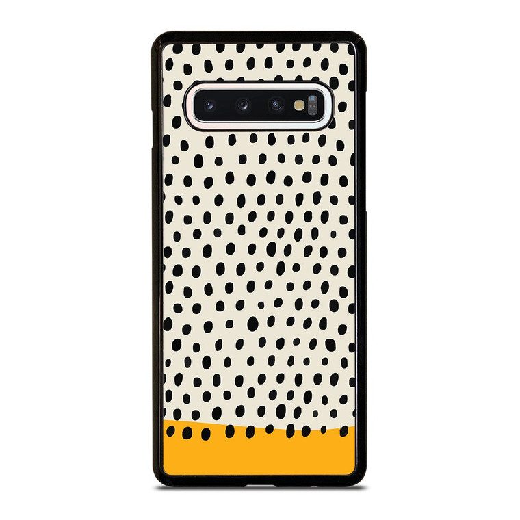 MUSTARD POLKADOTS PATTERN Samsung Galaxy S10 Case Cover