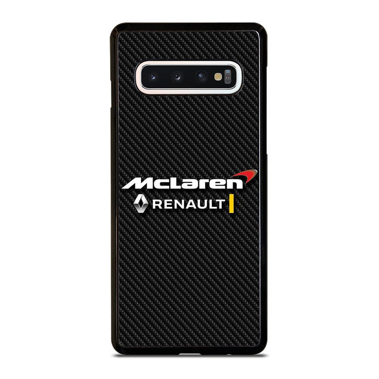 MCLAREN RENAULT LOGO CARBON. Samsung Galaxy S10 Case Cover