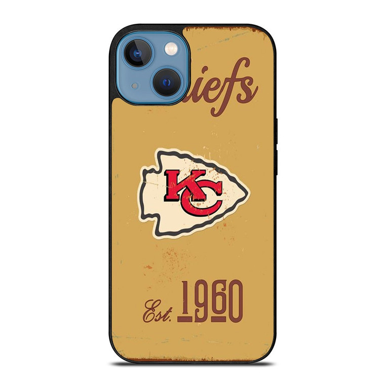 KANSAS CITY CHIEFS RUSTY LOGO iPhone 13 Case Cover