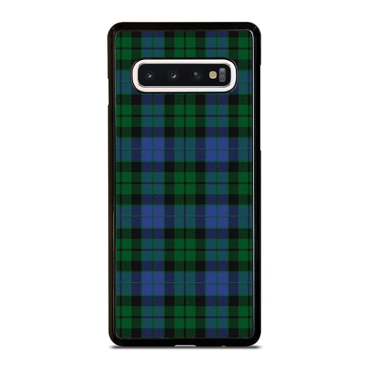 GREEN BLUE TARTAN PLAID PATTERN Samsung Galaxy S10 Case Cover GREEN BLUE TARTAN PLAID PATTERN Samsung Galaxy S10 Case Cover