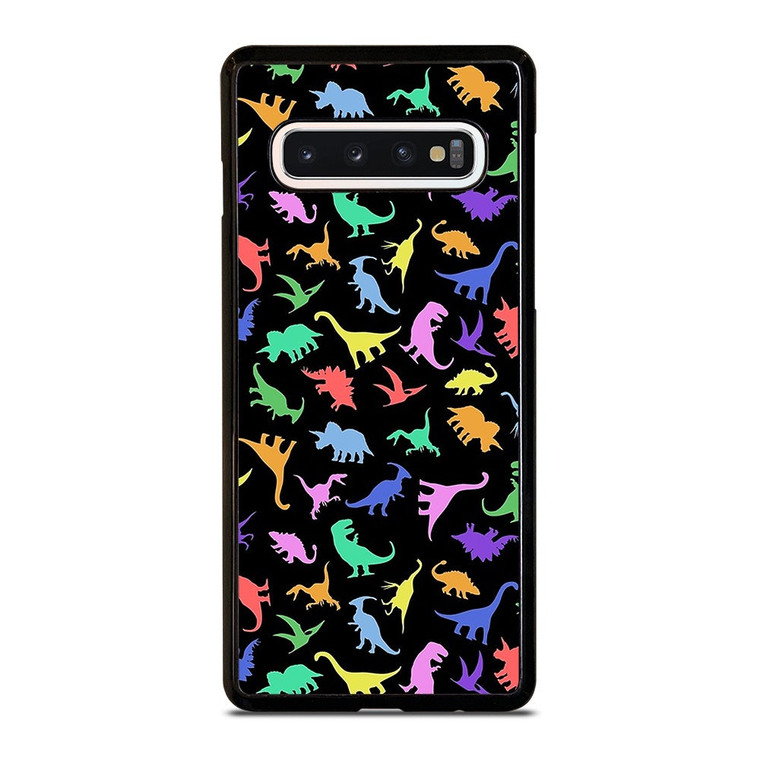 DINOSAUR COLORFUL PATTERN Samsung Galaxy S10 Case Cover