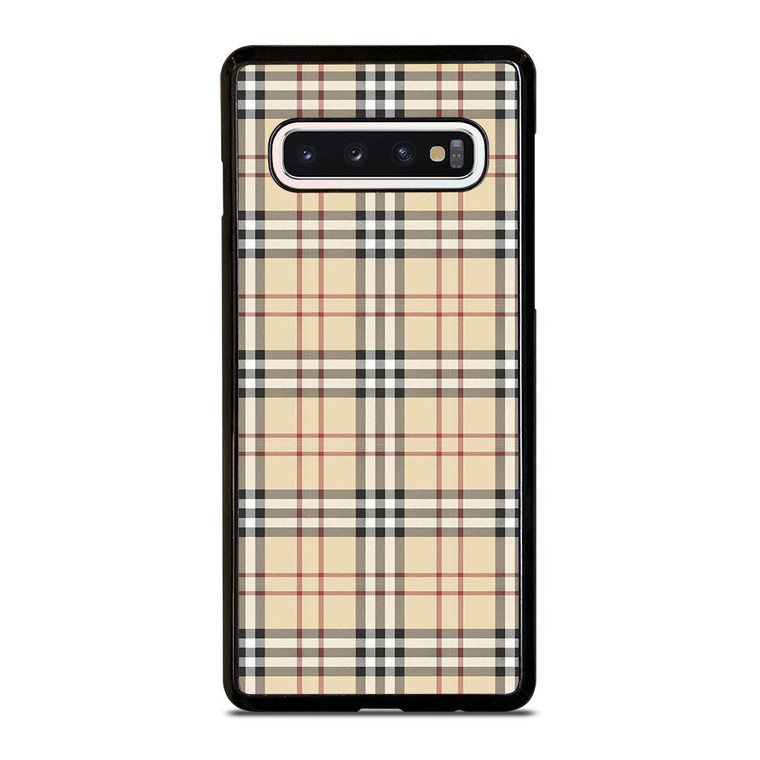 CREAM TARTAN PATTERN Samsung Galaxy S10 Case Cover