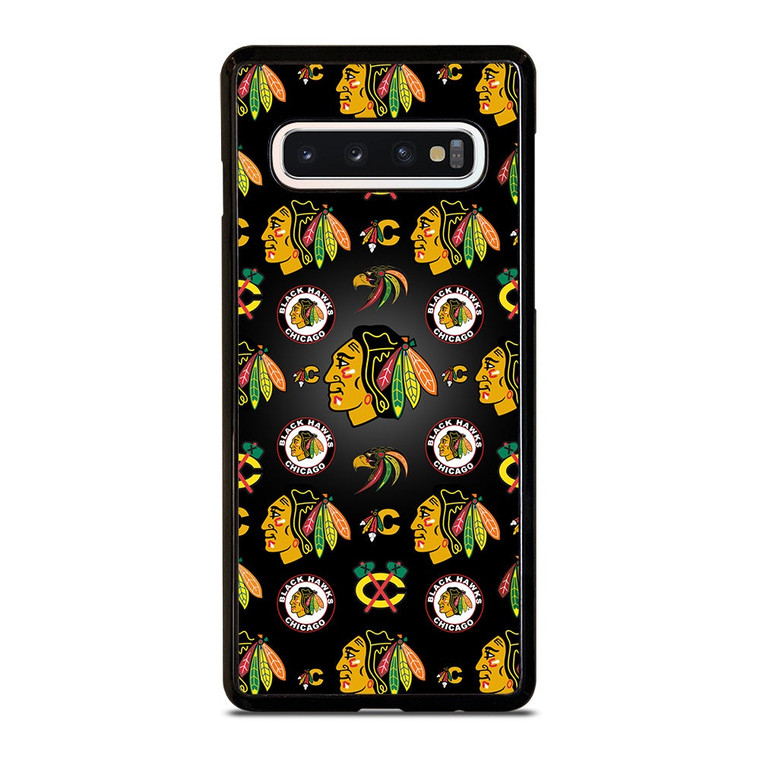 CHICAGO BLACKHAWKS COLLAGE LOGO Samsung Galaxy S10 Case Cover