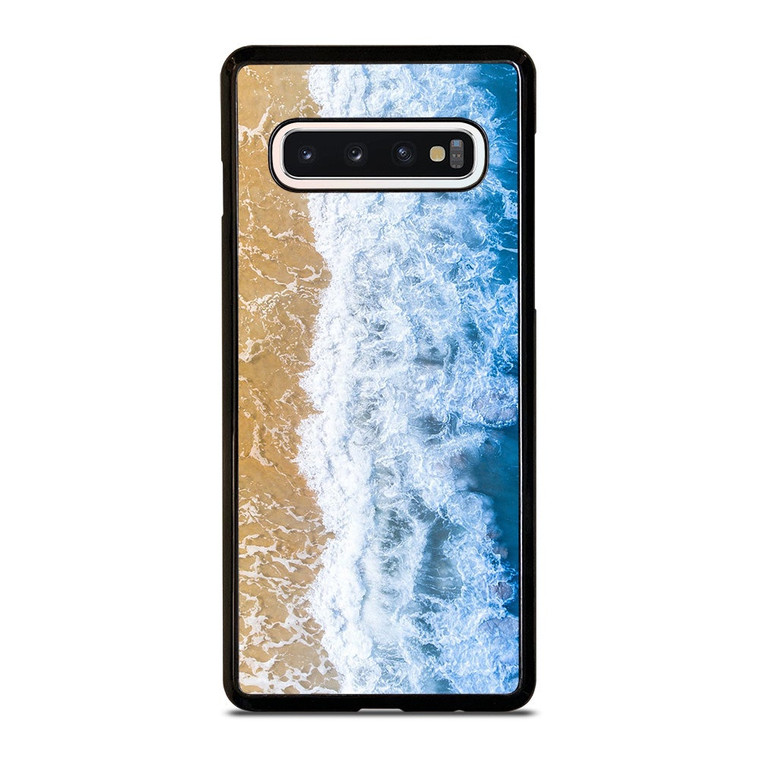 BLUE BEACH WAVES Samsung Galaxy S10 Case Cover