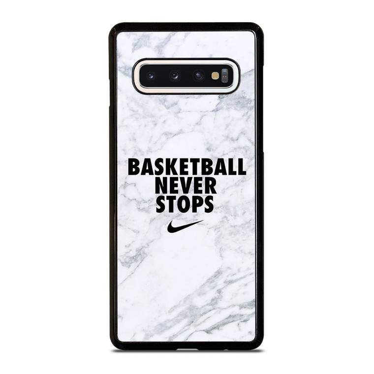 BASKETBALL NEVER STOPS MARBLE Samsung Galaxy S10 Case Cover