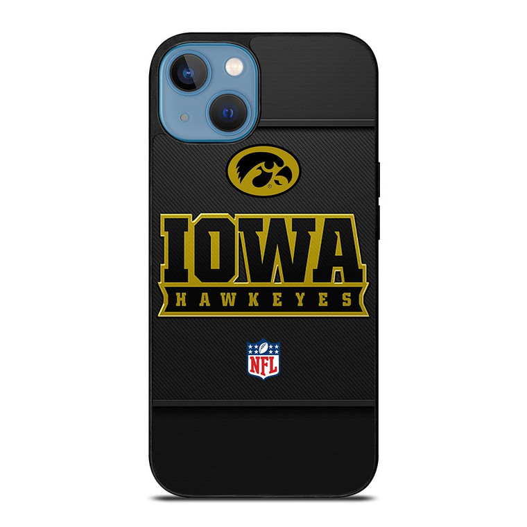 IOWA HAWKEYES CARBON LOGO iPhone 13 Case Cover