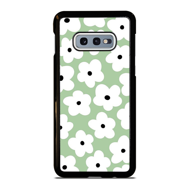 GREEN RETRO FLORAL PATTERN Samsung Galaxy S10e Case Cover