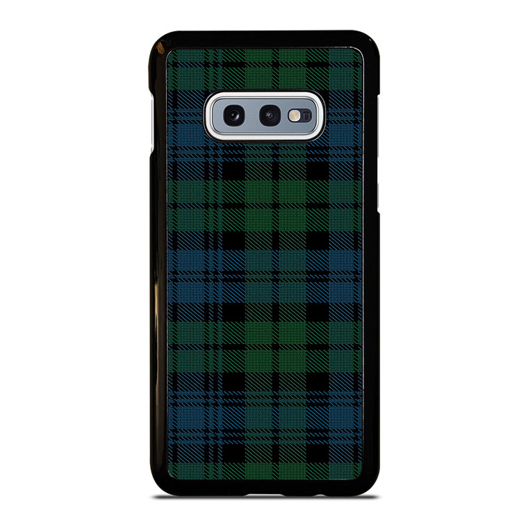 GREEN BLUE TARTAN PATTERN Samsung Galaxy S10e Case Cover