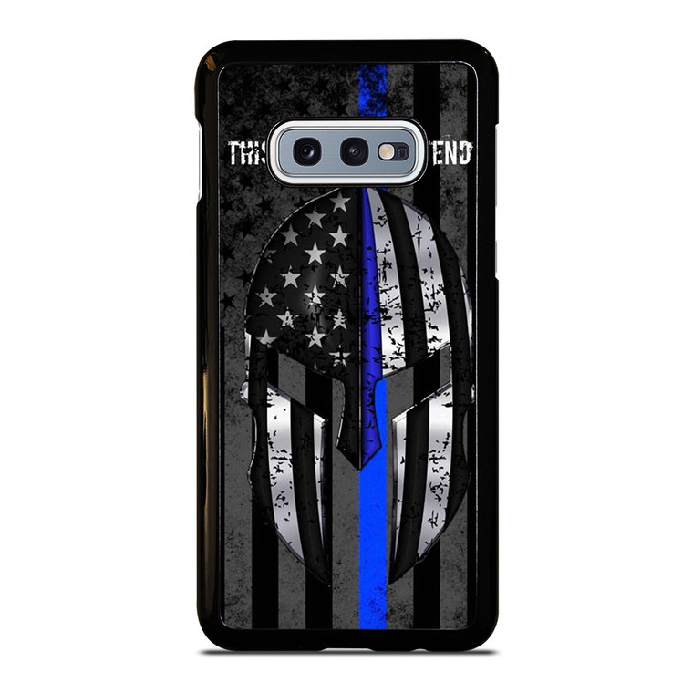 BLUE LINE POLICE WARRIOR Samsung Galaxy S10e Case Cover