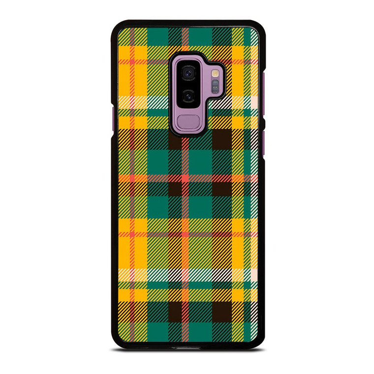 YELLOW GREEN TARTAN PATTERN Samsung Galaxy S9 Plus Case Cover