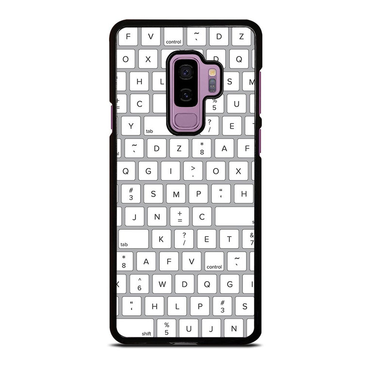WHITE KEYBOARD PATTERN Samsung Galaxy S9 Plus Case Cover