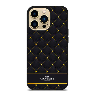 COACH NEW YORK GOLD PATTERN iPhone 14 Pro Max Case Cover