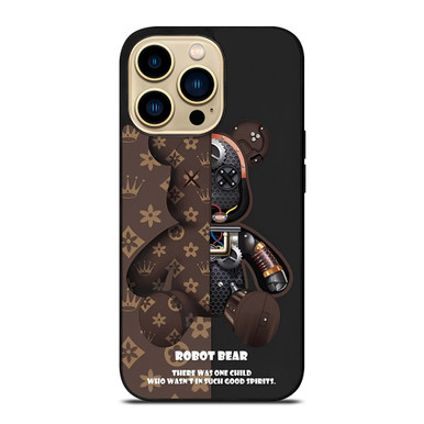 BEAR BRICK KAWS ROBOT BROWN iPhone 14 Pro Max Case Cover