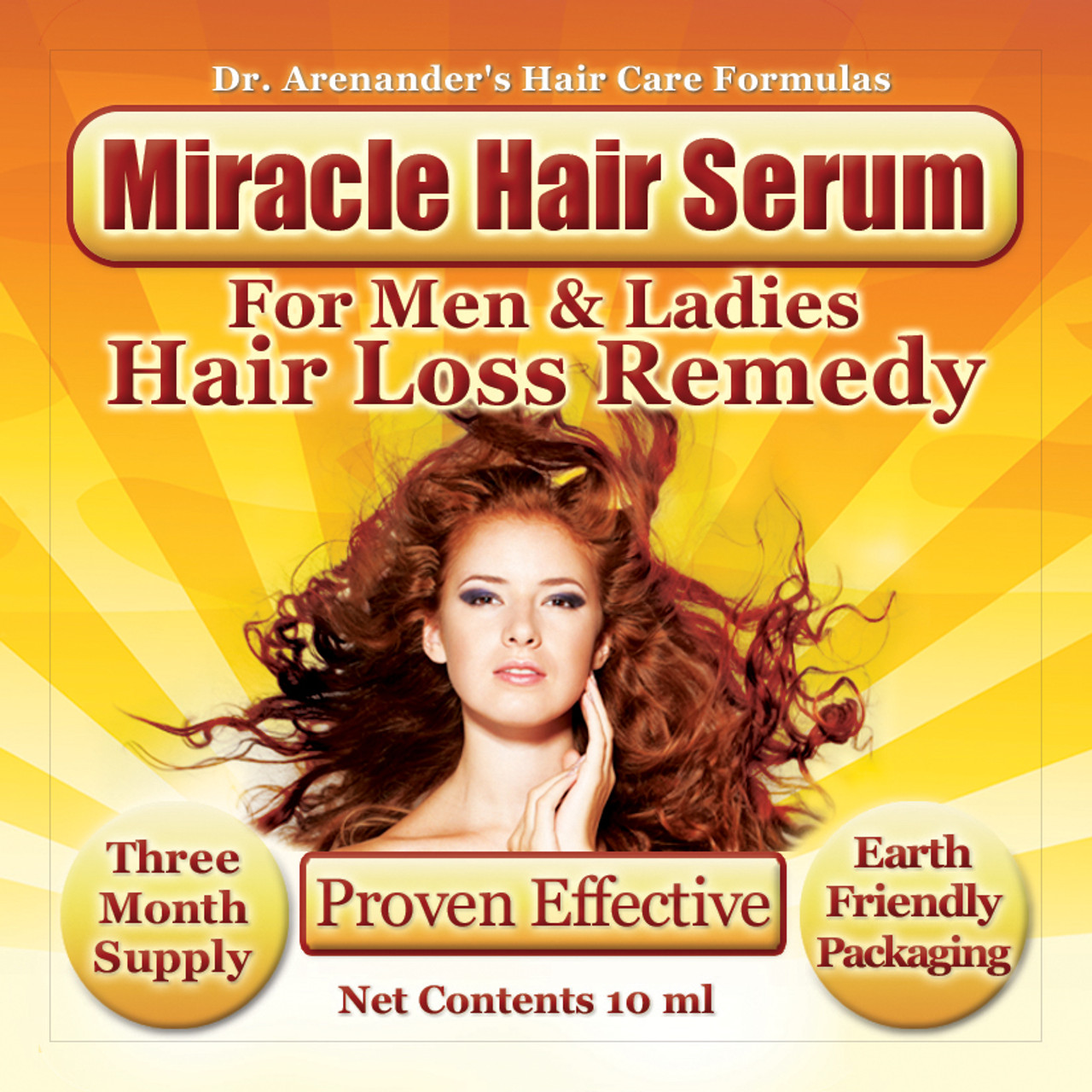Natural Hair Loss Remedy And Thickener For Receding Thining Hair