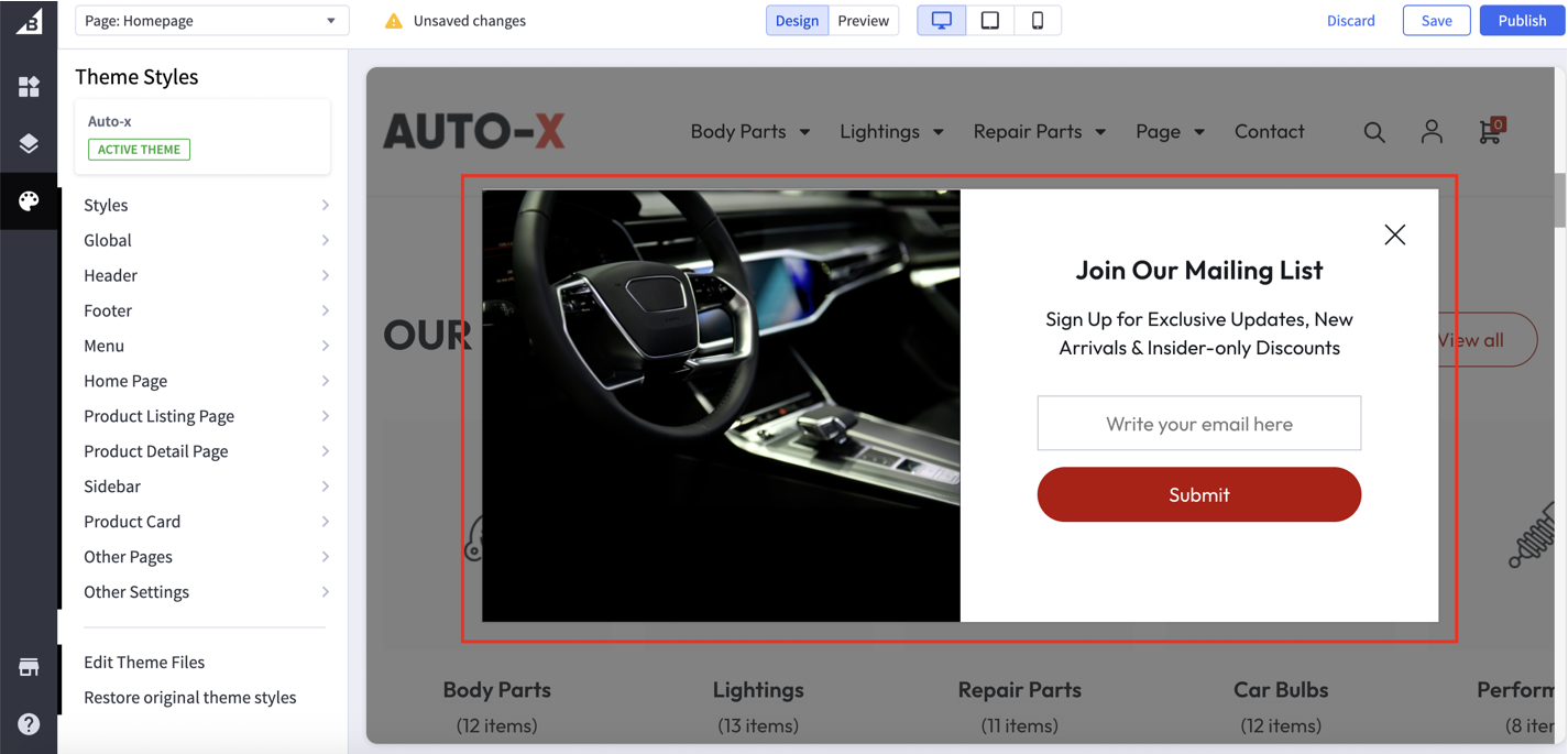 03. Popup Newsletter