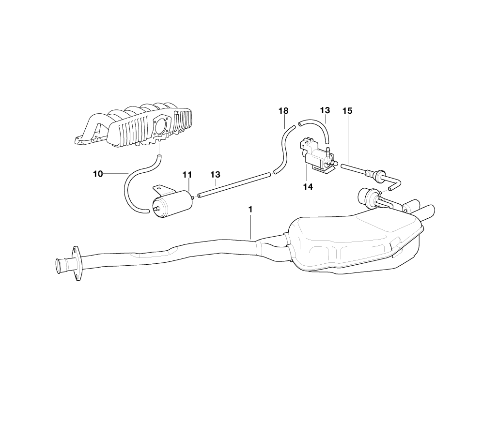 Genuine Exhaust System Vacuum Pipe BMW Shop