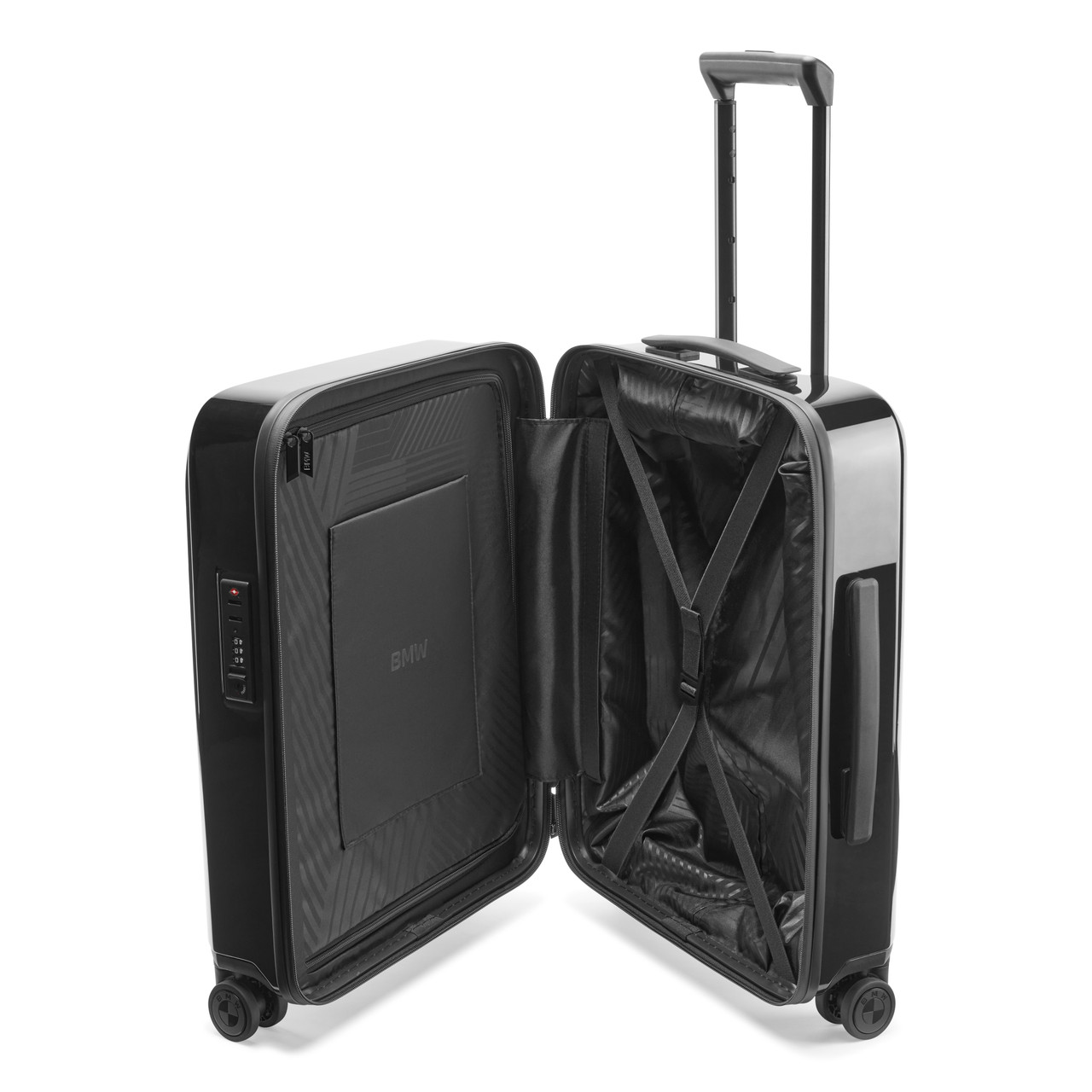 Genuine Boardcase Bag Black Wheeled Suitcase Cabin Hand Luggage Travel 80  22 5 A7C 972