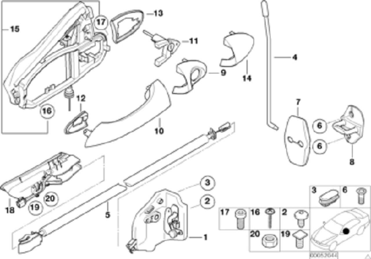 Genuine Right Door Lock Cylinder Cover 51 21 8 257 742 - BMW Shop