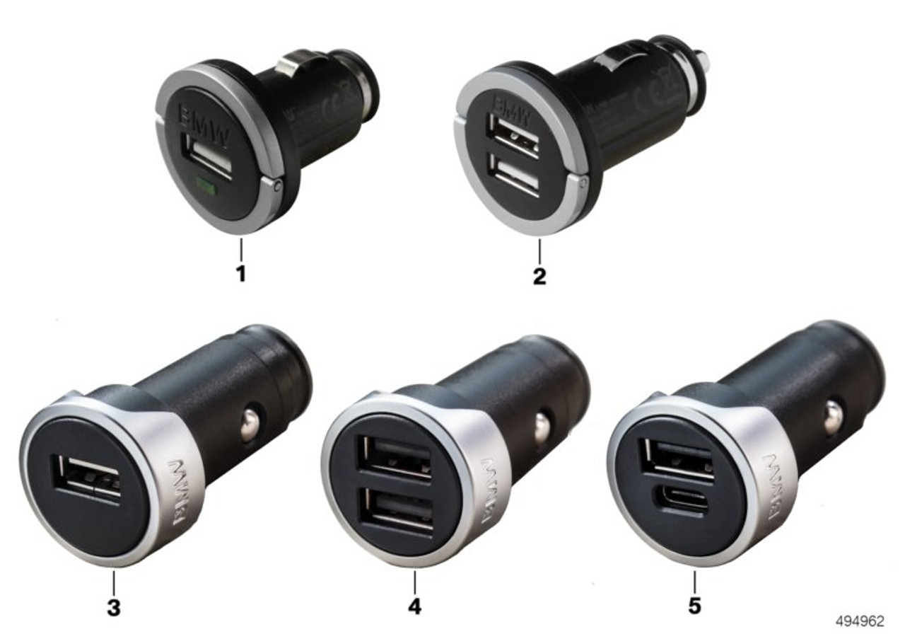 Genuine Adapter Socket Dual USB Charger For Types A and C 65 41 2
