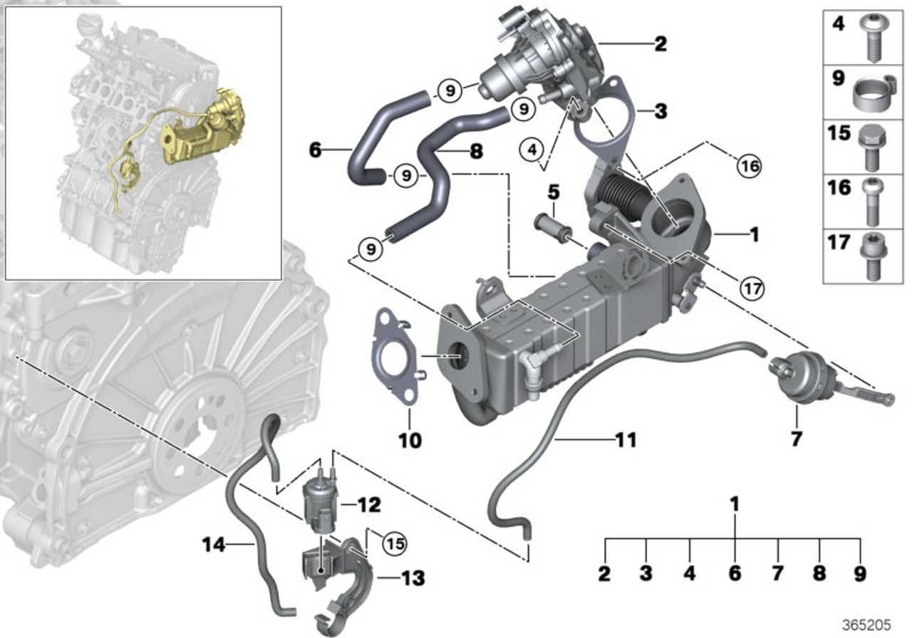 Genuine Emission Reduction EGR Valve Exhaust Gas Recirculation