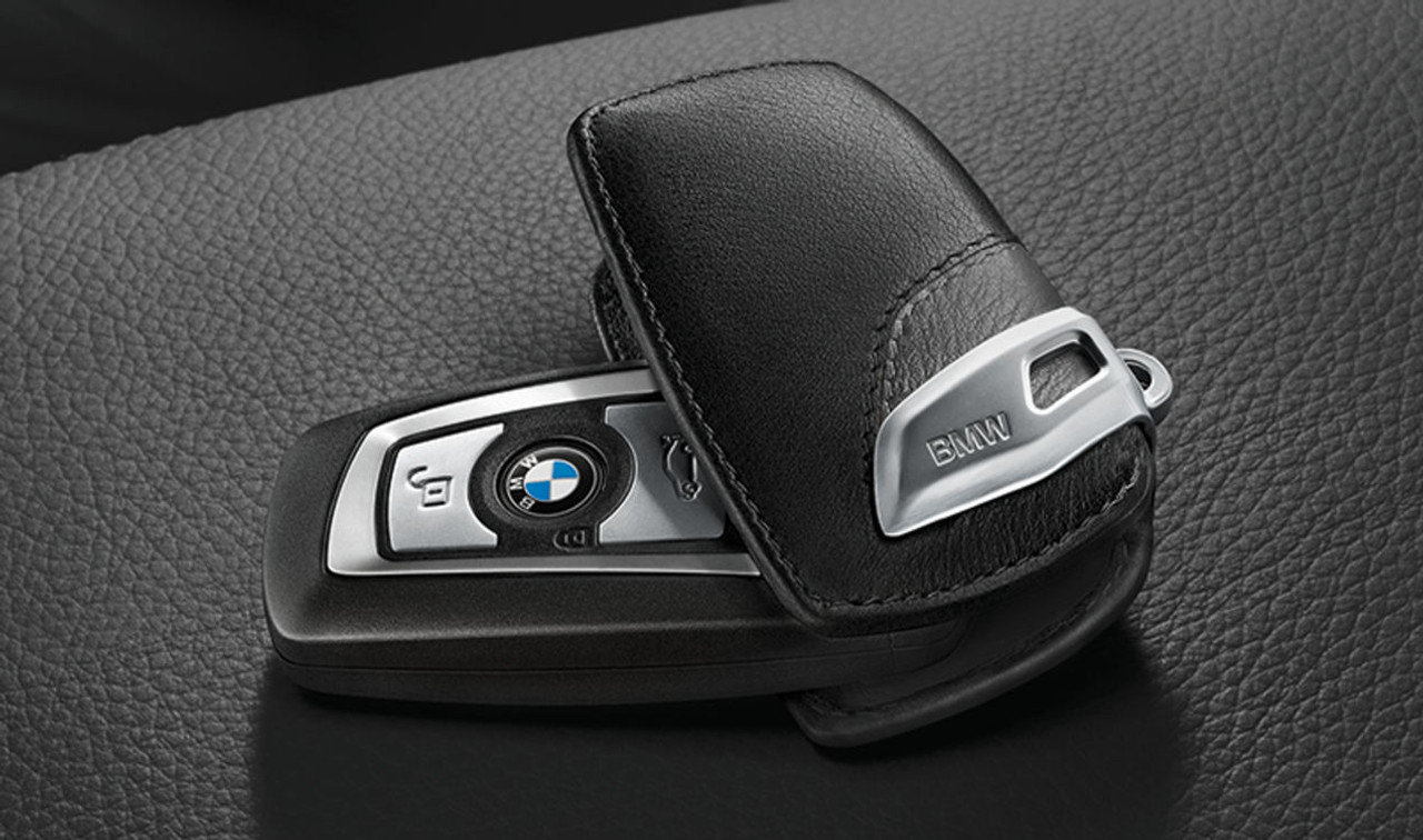 Genuine Key Holder Fob Leather Case/Cover Black - BMW Shop