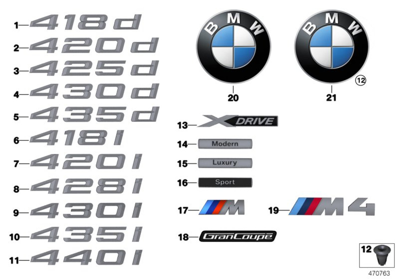 Emblema BMW Original Autoadhesiva 73mm - IRP Racing Parts Shop