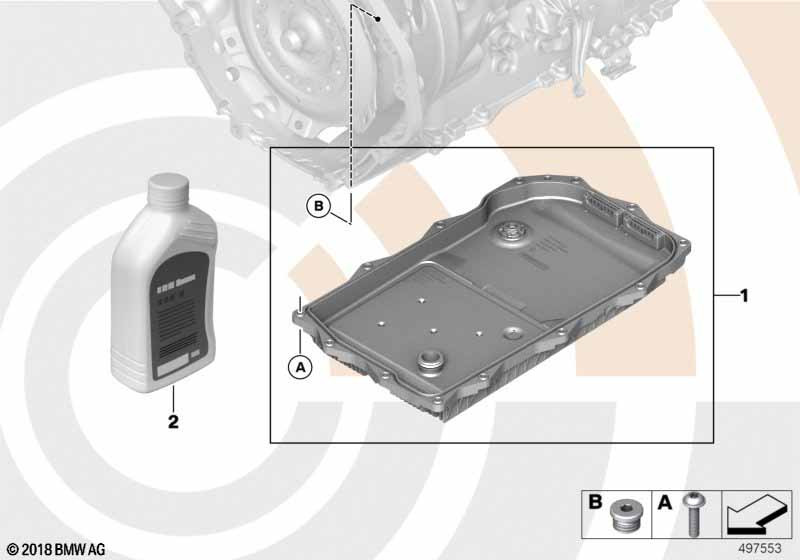 Genuine Value Line Oil Filter Sump Set Automatic Transmission 24 