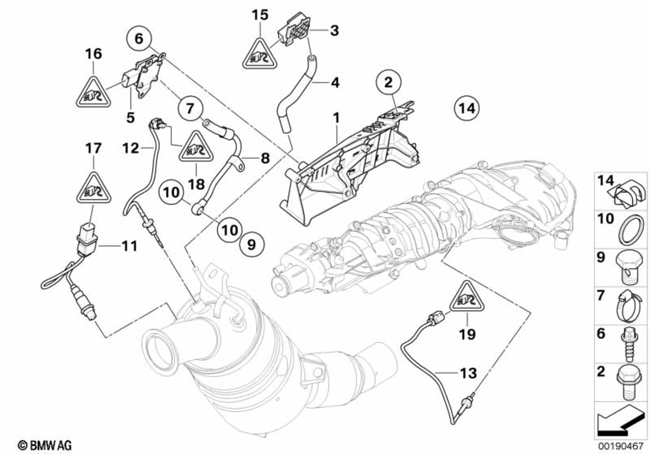 Dpf Exha Pressure Sensor For 1 3 5 F21 E90 E91 E93 F07 F10 F11 2.0