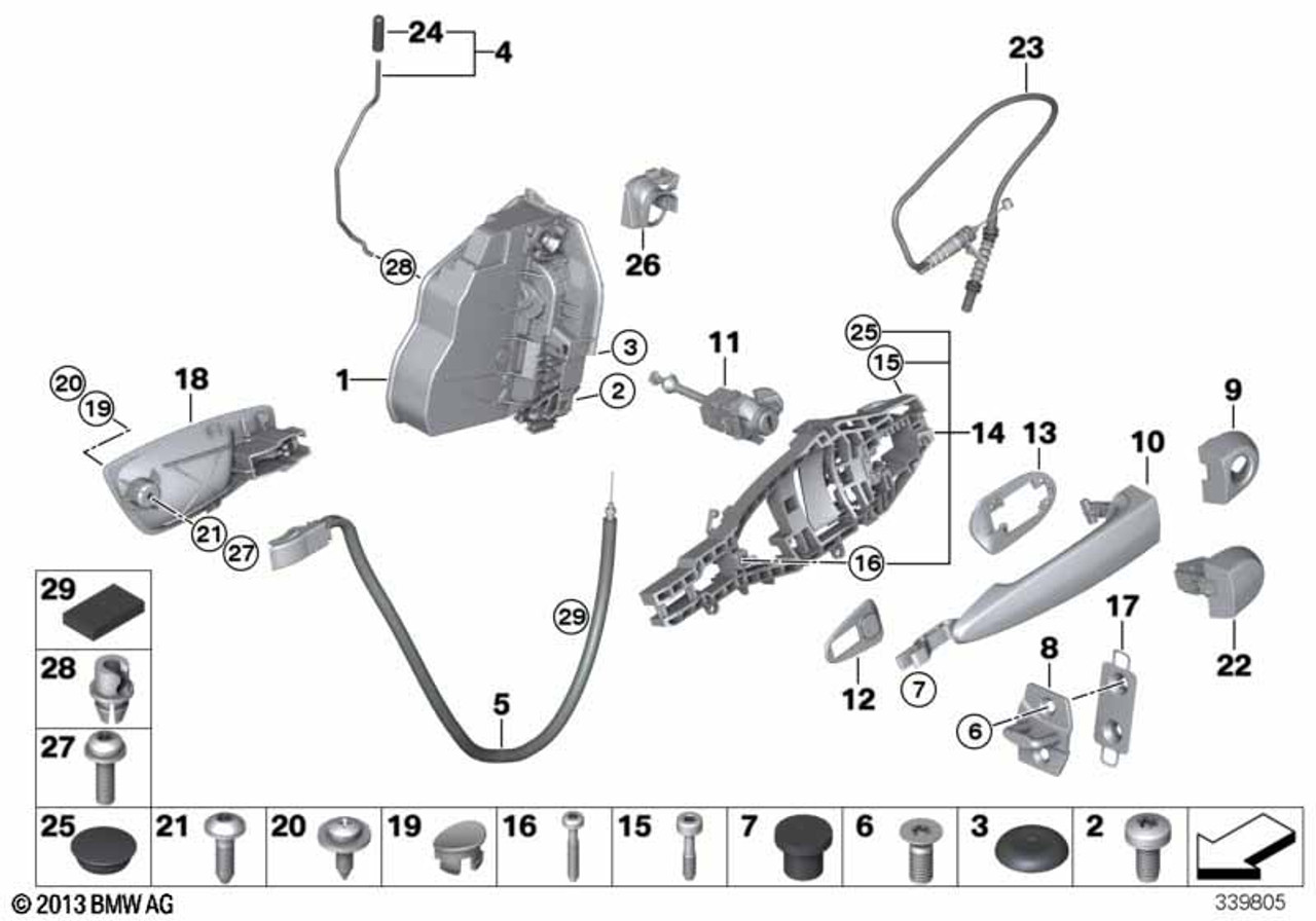 Genuine Front Left Door Lock Actuator System Catch Latch Unit 51