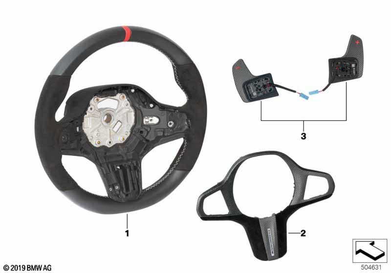 Genuine M Performance Steering Wheel Leather Alcantara 32 30 2 462 906
