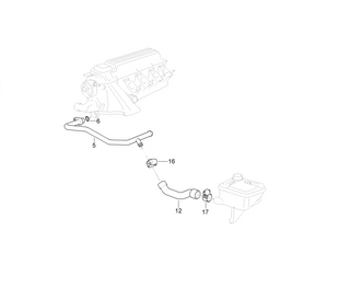 Genuine Cooling System Water Hose/Pipe 11 53 2 245 505