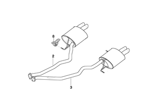 Genuine Rear Exhaust Silencer/Muffler Left 18 10 1 440 263