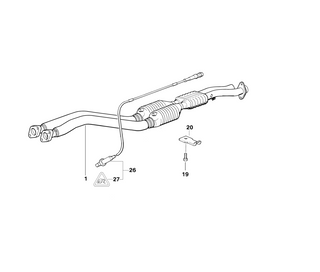 Genuine Exhaust Silencer/Muffler Bracket 18 21 1 317 630