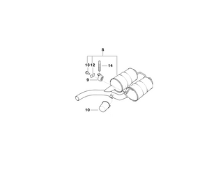 Genuine Exhaust Silencer Vibration Absorber 18 30 1 433 181