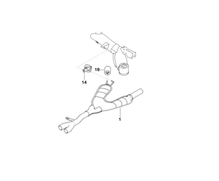 Genuine Exhaust Muffler/Sillencer Vibration Absorber 18 30 1 716 411