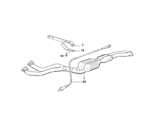 Genuine Exhaust System Suspension Support Bracket Part 18 31 1 728 409