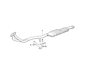 Genuine Front Exhaust Muffler Support Bracket 18 31 1 723 542