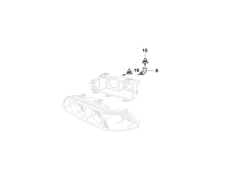 Genuine Front Parking Light Bulb Socket/Holder 63 12 8 370 892