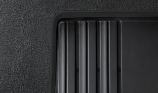 Genuine Black All-Weather Rubber Rear Car Floor Mats