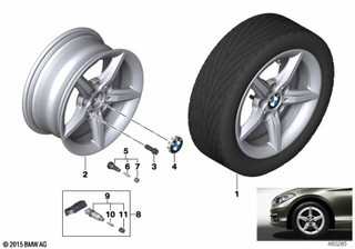 Genuine 16" Wheel Rim Disc Light Alloy Reflex Silver 7Jx16 ET:40 36 11 6 866 302