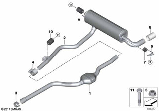 Genuine Exhaust Tailpipe Trim Chrome 18 30 7 622 762