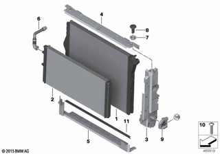 Genuine Engine Cooling Upper Top Radiator Module Carrier 17 11 7 848 788