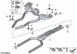 Genuine Exhaust Tail Pipe Trim Black Chrome 85mm Diameter 18 10 8 072 035