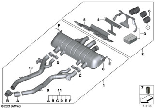 Genuine Exhaust Fastening Set M Performance Replacement Spare 18 30 5 A23 285