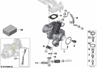 Genuine Exhaust Turbocharger Hose Pipe Line Replacement 11 42 7 807 796