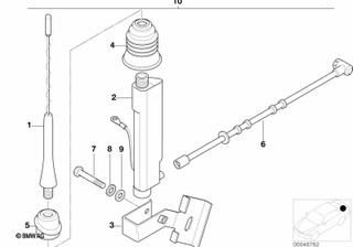 Genuine Interior Short Rod Antenna Aerial Mast Grommet 65 21 8 389 555